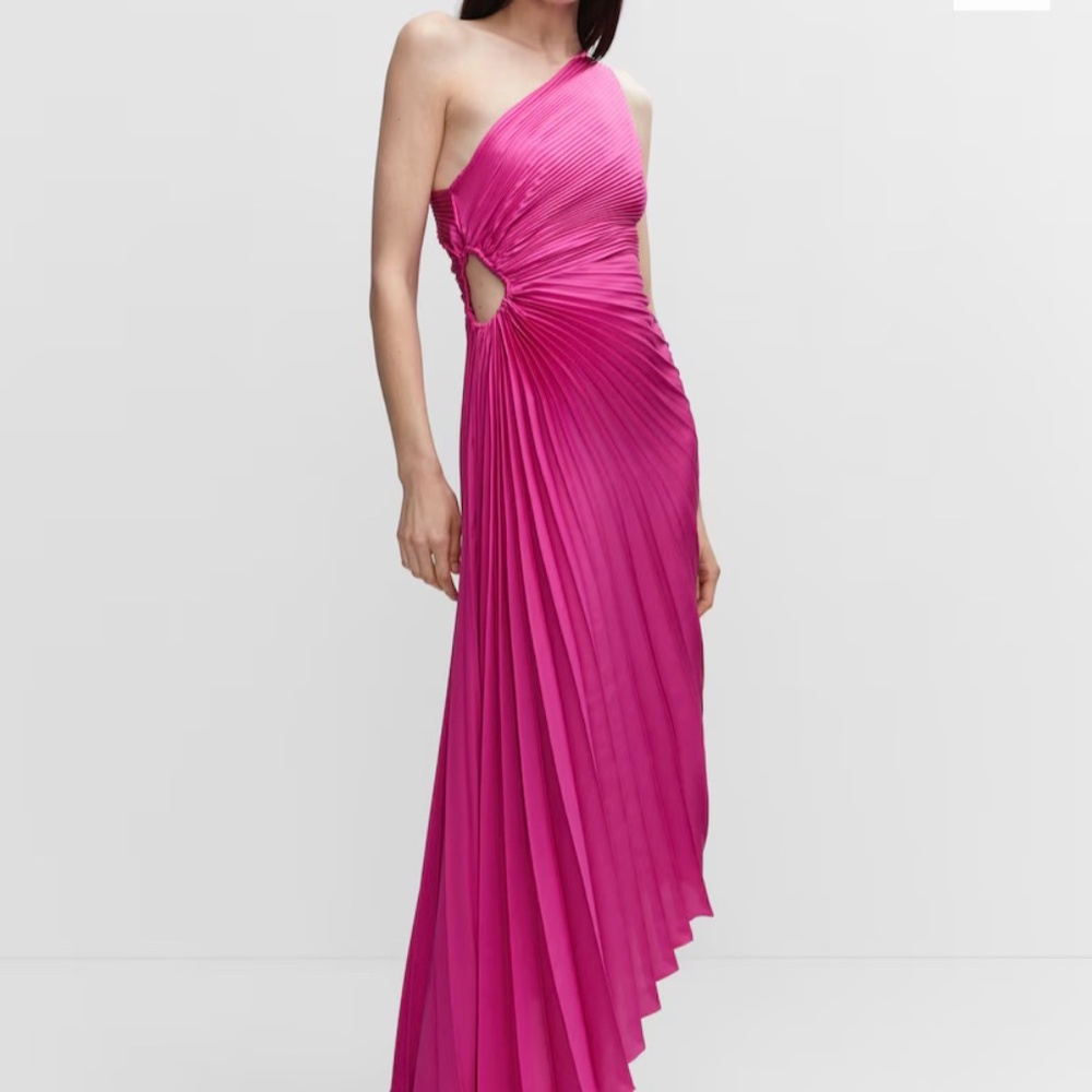Asymmetrical pleated dress